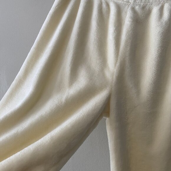 Women's Cozy Fuzzy Fleece Off White Pajama Pants - Picture 5 of 10